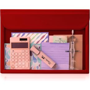 Mr. Pen- File Folder, Red, Plastic File Folders Letter Size, Document Folder, Clear Plastic Folders for Documents, Filing Folders, Plastic File Folder, Plastic Folder, Office Folders, Files Folder