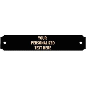 Custom Engraved Plate, 4.5" x 1" Black Metal Trophy Plates Engraved Prime