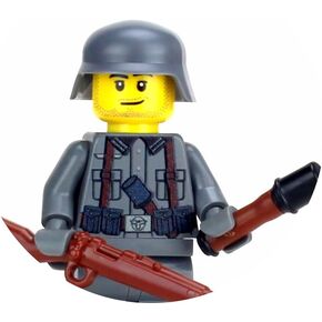 Battle Brick German Kar98 WW2 Soldier Custom Minifigure | Printed in The USA | Genuine Military Minifig | 1.6 Inches Tall | Great Gift for Ages 8+ to Adult AFOL