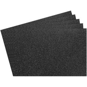 Rebower 5Pcs Foam Sheets Crafts Glitter Foam Arts Paper 12 x 8 x 1/16 Inch [for Crafts Project, Scrapbooking, DIY, Party Handicraft, Costumes]-30cm x 20cm x 1.8mm / Black