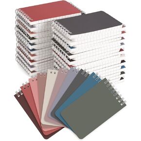 Small Top Spiral Notebooks Bulk 3x5 Inch, 50 Packs Pocket Notepad, Mini Pads 10 Morandi Colored, Memo Notepads for Home, School, College, Office, Work, Travel, 60 Sheets/120 Pages