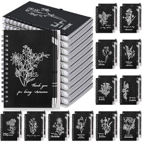 48 Pcs Thank You Gifts Notebooks A6 Journal Bulk with Pens Employee Appreciation Gifts Inspirational Gifts for Coworker Team Teacher Nurse Women Men(Classic)