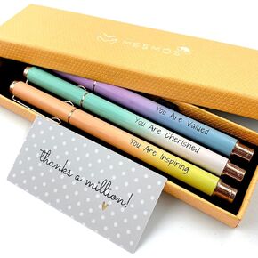 MESMOS 3pk 0.7mm Fine Tip Gel Ink Pen Set, Fancy Pen Set for Women, Inspirational Gifts for Women, Daily Affirmations, Positive Affirmations, Motivational Gifts, Aesthetic Pens