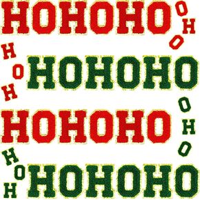 20 Pcs Self Adhesive Christmas Letter Patch Merry Applique Patches for Jacket Clothes Bags Decorations Repair Patch, 2.1 Inch