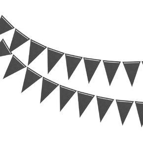 MECCANIXITY 2 Pcs 10 Feet Light Blue Pennant Banner Flags String Triangle Hanging Triangle Bunting Flags for Festive, Wedding, Birthday Party Decorations