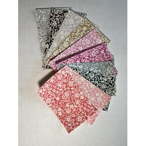 Inside/Outside Decorative Fabric Iron On Patches-Set of 10 (3" x 5") (Buncha Bloomin)