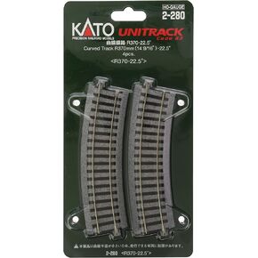Kato USA Inc. HO 370mm 14-9/16 Radius Curve 22.5 Degree 4 KAT2280 HO Track