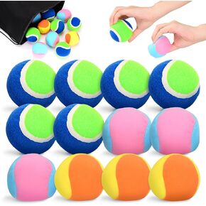12 Replacement Sticky Balls in 2 Materials Hook and Loop Balls for Toss and Catch Sports Games Hook and Loop Set Refill Soft and Hard Balls
