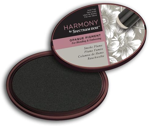 Harmony Opaque Pigment Water-Based Colored Ink Pad - Slow Drying with A Rich Consistency - Perfect Ink Pads for Stamping, Blending & Heat Set Embossing - Acid Free - by Spectrum Noir (Jet Black) in Saudi Arabia