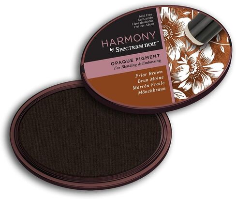 Harmony Opaque Pigment Water-Based Colored Ink Pad - Slow Drying with A Rich Consistency - Perfect Ink Pads for Stamping, Blending & Heat Set Embossing - Acid Free - by Spectrum Noir (Jet Black) in Saudi Arabia