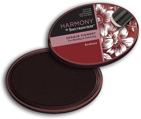 Harmony Opaque Pigment Water-Based Colored Ink Pad - Slow Drying with A Rich Consistency - Perfect Ink Pads for Stamping, Blending & Heat Set Embossing - Acid Free - by Spectrum Noir (Jet Black) in Saudi Arabia
