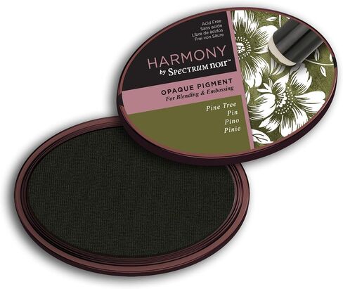 Harmony Opaque Pigment Water-Based Colored Ink Pad - Slow Drying with A Rich Consistency - Perfect Ink Pads for Stamping, Blending & Heat Set Embossing - Acid Free - by Spectrum Noir (Jet Black) in Saudi Arabia