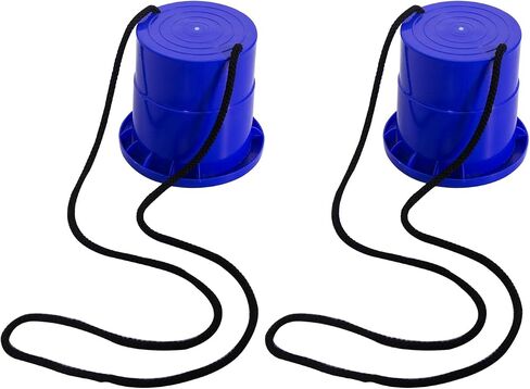 GISCO Balancing Bucket Stilts 1 Pair Thickened Plastic Walking Stilts Balance Bucket Stilts Toy with Adjustable Rope Gifts for Balance Coordination Party Game Birthday (Blue) in Saudi Arabia