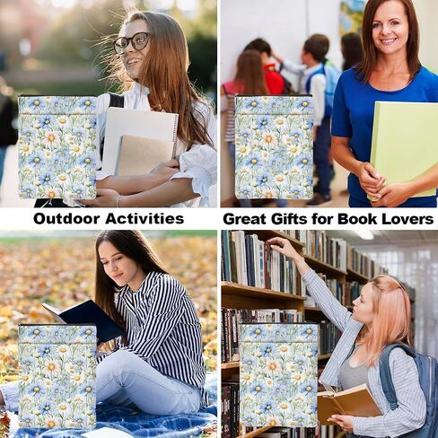 غلاف كتاب الأزهار، أغلفة الكتب للأغلفة الورقية، حامي الكتب على شكل زهور الأقحوان، هدايا لمحبي الكتب للنساء والفتيات القراء، أمين المكتبة، ملحقات الكتب، هدايا نادي الكتب، هدايا عيد الميلاد in Kuwait