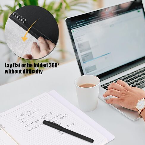 مجلة دفتر Koogel الحلزونية، مقاس A4 دفتر ملاحظات جامعي، مفكرة حلزونية خضراء داكنة مع غطاء مرن 80 ورقة/160 صفحة للمكتب المنزلي والمدرسة in Kuwait