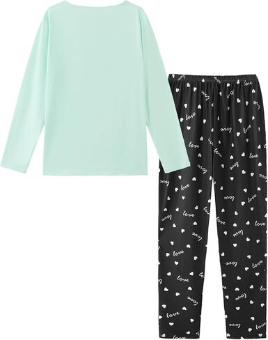 HONG HUI Women Pajamas Set Soft Christmas Pjs Holiday Loungewear Set Long Sleeve Top With Pants,S-3XL in Saudi Arabia
