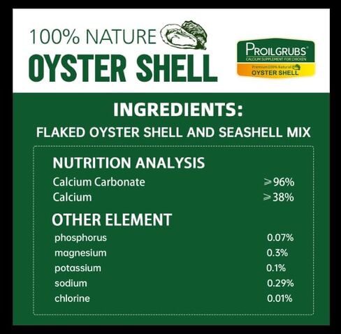 PROILGRUBS Crushed Oyster and Seashell Mix Great Calcium Supplement for Laying Hens & Chickens 5 LB in Saudi Arabia
