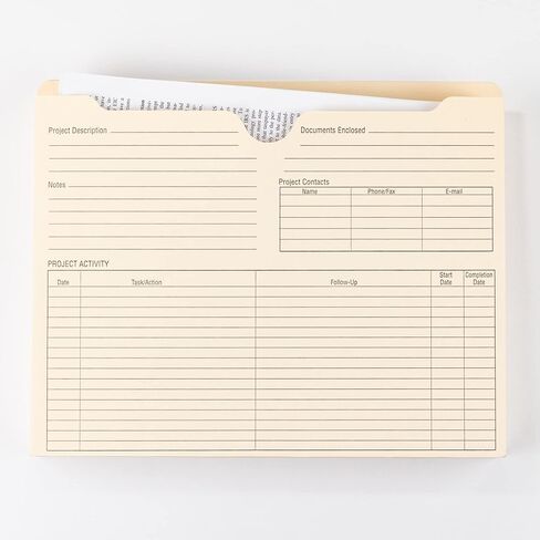 Smead Project File Jackets, 25 Count, Manila, Reinforced Straight-Cut Tabs, Preprinted Front, Back and Tab, 2" Expansion, Letter Size (75621) in Saudi Arabia