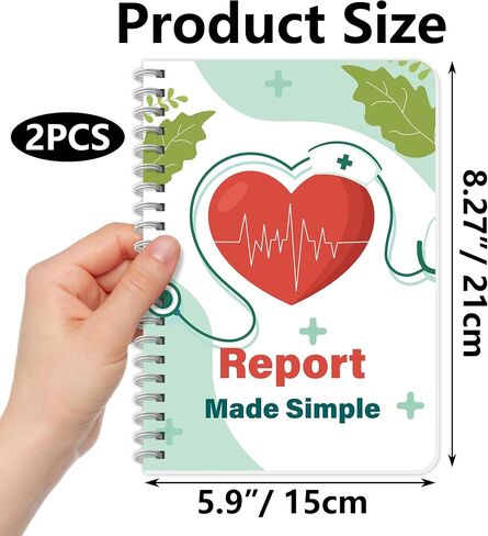 2Pcs Nurse report sheet notebook Nurse essentials notebooks Nursing handoff report notebook for Organizing notes Giving report Nurse appreciation gifts Student clinical supplies 8.27 x 5.9inch in Saudi Arabia