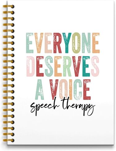 Speech Therapy Spiral Journal Notebook 5.5×8.3 - Journal Spiral Bound for Speech Therapists, Slp Gifts, Speech Pathologist Gifts, Everyone Deserves a Voice Speech Therapy Notebook, 160 Pages in Saudi Arabia