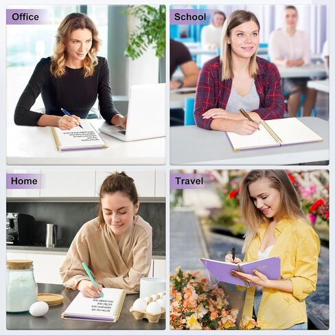 Lined Spiral Journal Notebook, A5 Hardcover Spiral Notebook for Work, 5.7''×8.2'', 100GSM Thick Paper Spiral Bound Journaling Notebooks for Women & Men Office School Note Taking Business, Purple in Saudi Arabia
