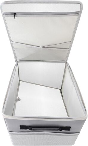 Upgraded 5200°F Fireproof Document File Organizer Box, Fireproof Storage Filing Cabinet Box with Lock, Portable Office Safe Box for Hanging Letter/Legal Folder 16.1 x 12.9 x 11in in Kuwait