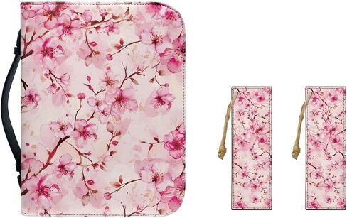 Hummingbird Cherry Blossom Bible Covers Carrying Case for Women Waterproof Faux Leather Large Church Bag with Durable Handle and Bookmarks in Saudi Arabia