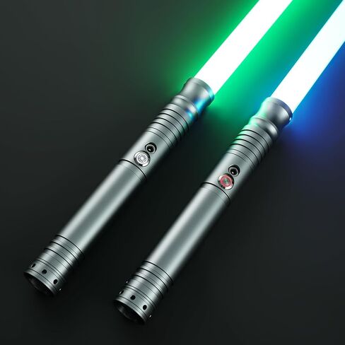 DAMIENSABER 2 Pack Light Saber, 1 Pcs Xenopixel V2 34 Sound Saber and 1 Pcs RGB 9 Sound Font Saber, Smooth Swing Infinite Color Changing Light Sabers for Adults, Metal Hilt Heavy Dueling Light Saber in Saudi Arabia