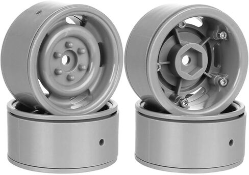 Plastic 1.9 Inch Beadlock Wheel Rim for SCX10 TRX4 VS4-10 Gen8 Tamiya CC01 D90 D110 1:10 RC Crawler Car (Black) in Saudi Arabia