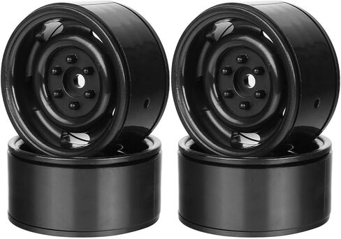 Plastic 1.9 Inch Beadlock Wheel Rim for SCX10 TRX4 VS4-10 Gen8 Tamiya CC01 D90 D110 1:10 RC Crawler Car (Black) in Saudi Arabia
