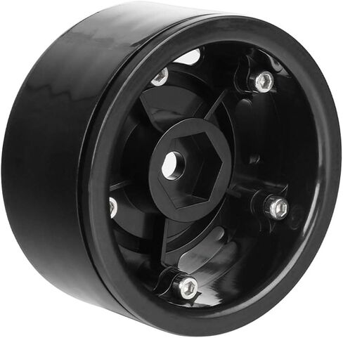 Plastic 1.9 Inch Beadlock Wheel Rim for SCX10 TRX4 VS4-10 Gen8 Tamiya CC01 D90 D110 1:10 RC Crawler Car (Black) in Saudi Arabia