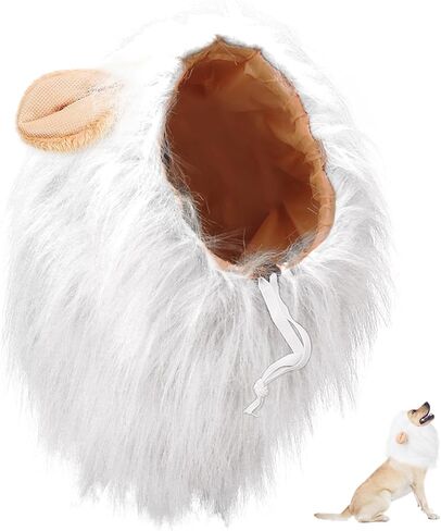 Vivifying Lion Mane for Dog, Adjustable Halloween Dog Lion Costume Wig with Ears for Medium and Large Dogs, Realistic & Funny Dog Accessory Perfect for Parties and Photoshoots (Large, Brown&Black) in Kuwait