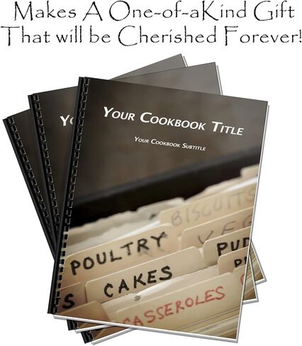 Personalized Cookbook Making Kit Including 10 Printed Cookbook - Fun, Convenient and Easy to Use. Makes a Great Gift! in Saudi Arabia