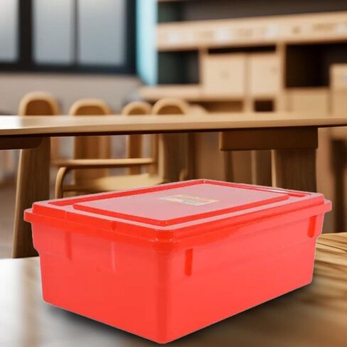 Childcraft Storage Box with Lid - 16 x 11 x 6 inches - Red in Saudi Arabia