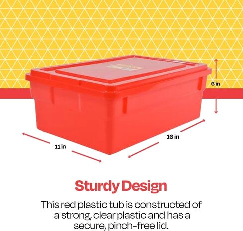 Childcraft Storage Box with Lid - 16 x 11 x 6 inches - Red in Saudi Arabia