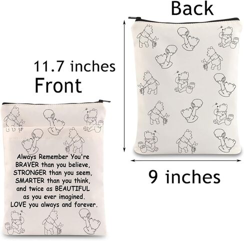 Book Sleeve for Book Lovers Bear Book Sleeve with Zipper Book Protector Cover Inspirational Friendship Gift Bear Friend Gift in Saudi Arabia