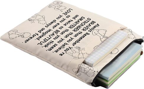 Book Sleeve for Book Lovers Bear Book Sleeve with Zipper Book Protector Cover Inspirational Friendship Gift Bear Friend Gift in Saudi Arabia