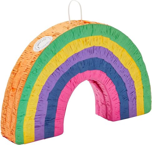 Rainbow Pinata for Pride, Baby Shower, Kids Birthday Party Decorations, (Small, 16.8 x 3.0 x 10.7 Inches) in Saudi Arabia