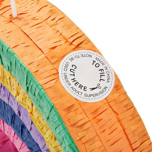 Rainbow Pinata for Pride, Baby Shower, Kids Birthday Party Decorations, (Small, 16.8 x 3.0 x 10.7 Inches) in Saudi Arabia