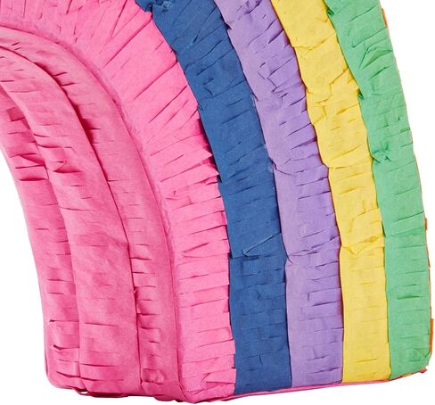 Rainbow Pinata for Pride, Baby Shower, Kids Birthday Party Decorations, (Small, 16.8 x 3.0 x 10.7 Inches) in Saudi Arabia