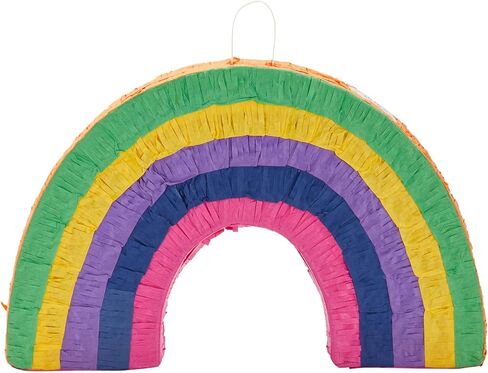 Rainbow Pinata for Pride, Baby Shower, Kids Birthday Party Decorations, (Small, 16.8 x 3.0 x 10.7 Inches) in Saudi Arabia