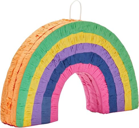 Rainbow Pinata for Pride, Baby Shower, Kids Birthday Party Decorations, (Small, 16.8 x 3.0 x 10.7 Inches) in Saudi Arabia