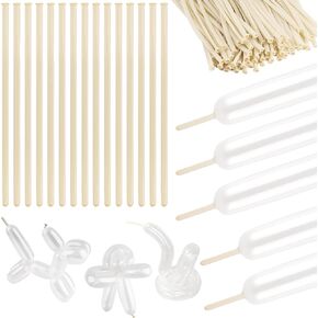 Clear 260 Balloons 100 PCS - Premium Long Skinny Latex Balloons for Animal Twisting, Beginners, Weddings & Birthdays Party Decorations