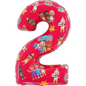 Toyland® 27 Inch Cocomelon Number Foil Balloon - Kids Party Balloons - Number 1-2 Available
