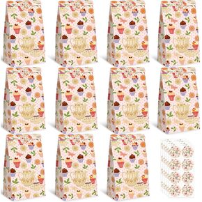 24 قطعة من أكياس هدايا الحفلات من Shindel، أكياس الشاي الجيدة مع ملصقات، 4.7 بوصة × 3.1 بوصة × 8.7 بوصة، أكياس هدايا ورقية، أكياس حلوى الحلوى، حقائب جيدة لحفلات الشاي وأعياد ميلاد الأطفال in Kuwait