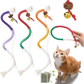 Leoezx™ Sisal Rope Cat Toys (3PCS), Cat Chew Teeth Toys, Interactive Cat Teething Toys, Cat Tooth Cleaning, Cat Bell Toys