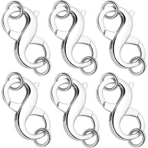 Dailyacc Double Opening Lobster Clasp 316 Stainless Steel Silver and Gold Pleted Necklace Bracelet Extender Clasps and Closures for DIY Jewelry