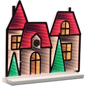 Melrose Infinity Light House, Acrylic UL Plug, 16-inch Length x 14.5-inch Height
