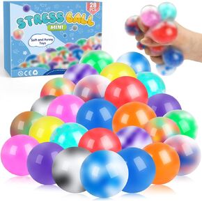 NEOACT 60 Pack Stress Balls,Squishy Squeeze Balls Bulk Fidget Ball for Adults Squishy Balls,Stress Relief Ball,Party Favors,Birthday Gift, Goodie Bag Stuffers