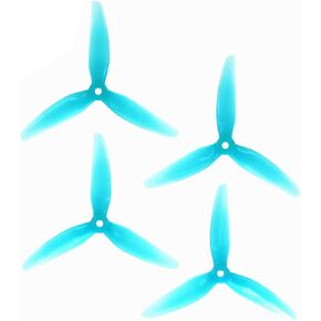 8pcs HQProp 6X3X3V1S 6030 6 Inch 3-Blade Propellers Set (4X CW / 4X CCW) Poly Carbonate (Black)
